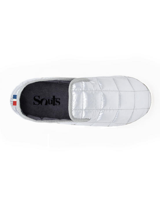Chausson streetwear doudoune "Argent" par Souts