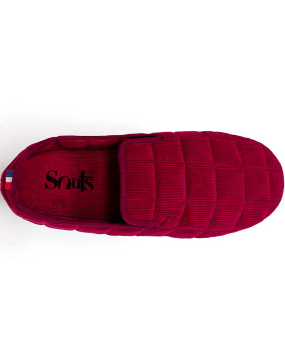 Chausson streetwear velours "Bordeaux" par Souts