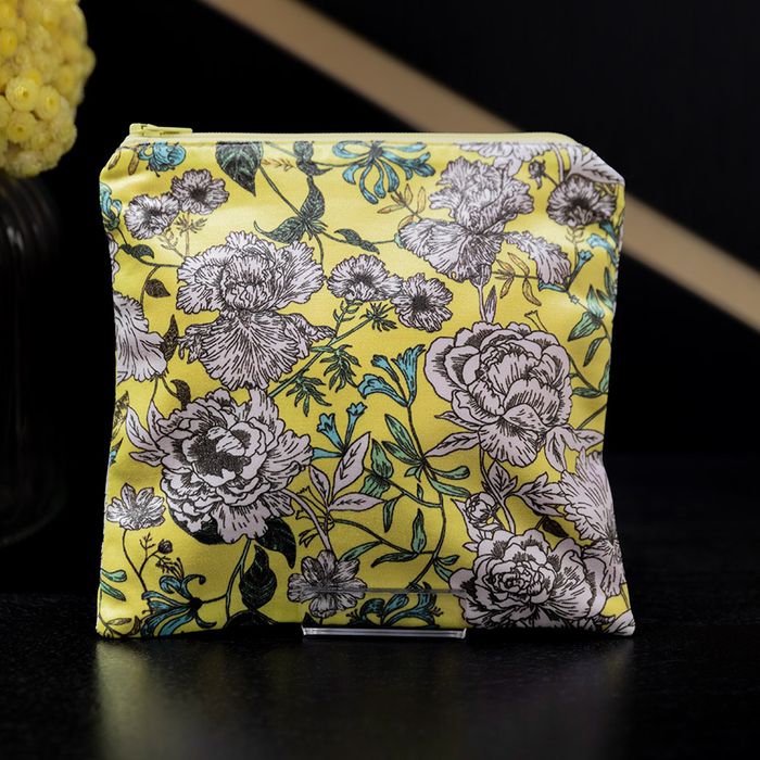 Pochette Fleurine 100% soie 17x17,5cm
