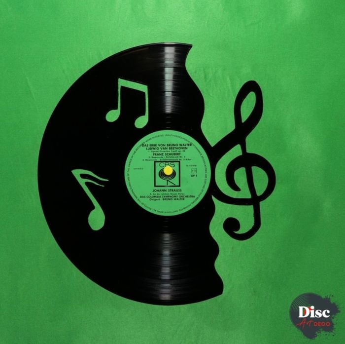 Vinyle découpé "Clé de sol" par Disc art déco