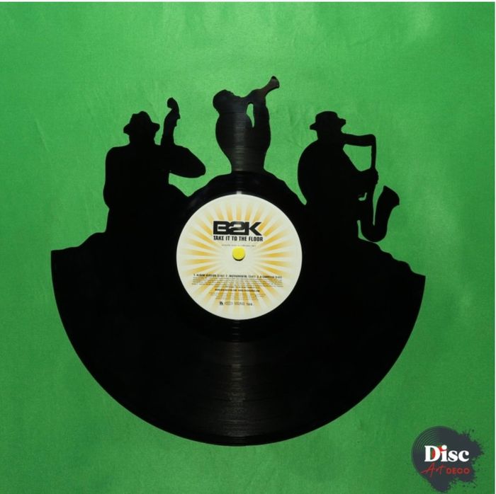 Vinyle découpé "Jazz band" par Disc art déco