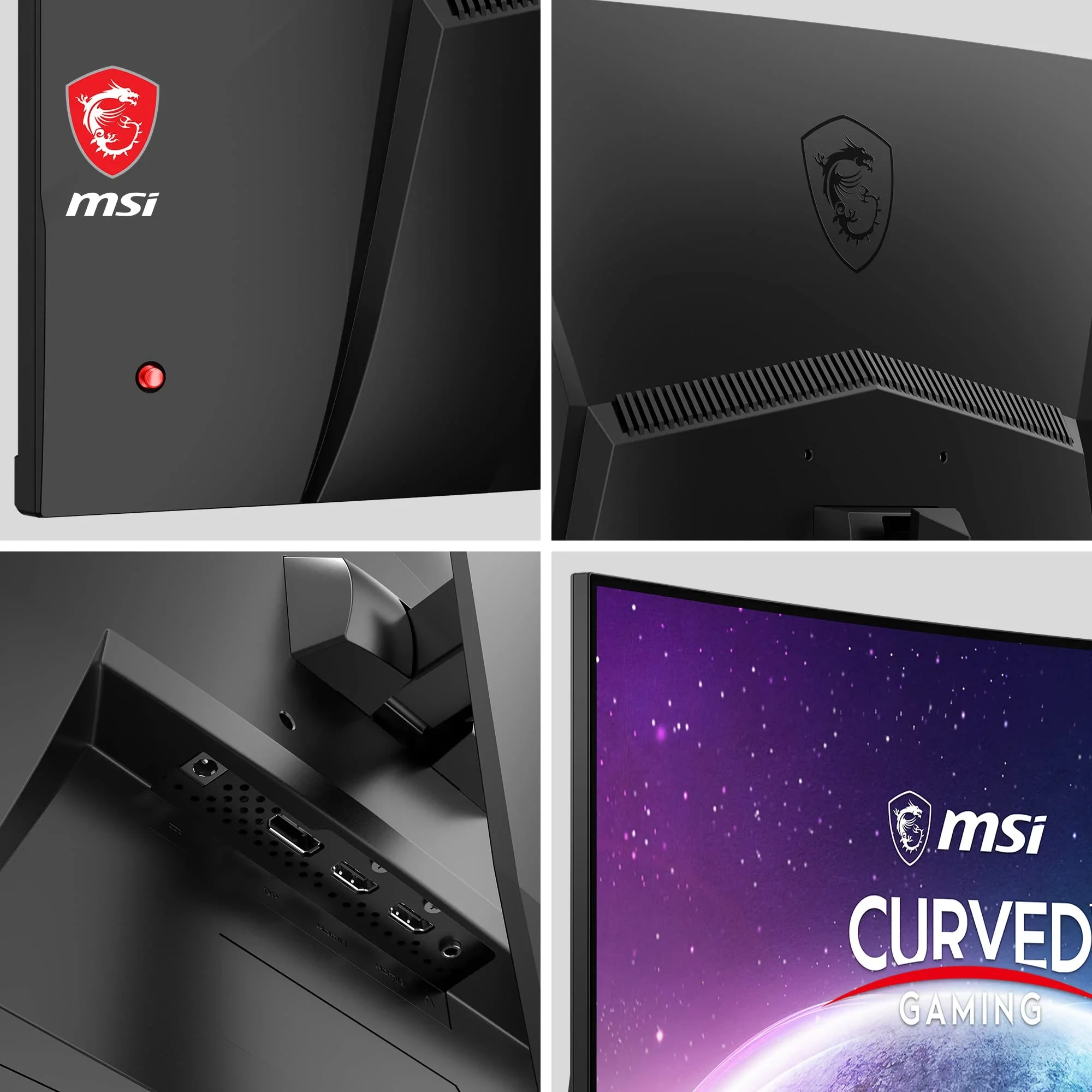 MSI G32C4X Écran PC Gaming Incurvé 31,5" FHD - Dalle VA 1500R, 1920x1080, 250Hz / 1ms, 16:9, FreeSync Premium - DisplayPort 1.2a, HDMI 2.0b