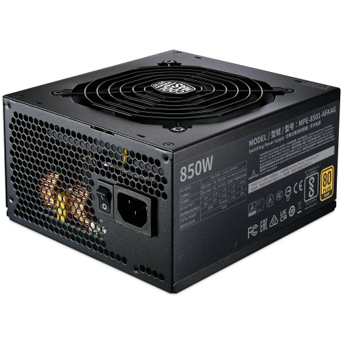 Cooler Master MWE Gold 850 V2 ATX 3.1 - 100% Modulaire - Prise EU - Support ATX 3.1, PSU 80 Plus Gold 850W, Garantie 5 Ans