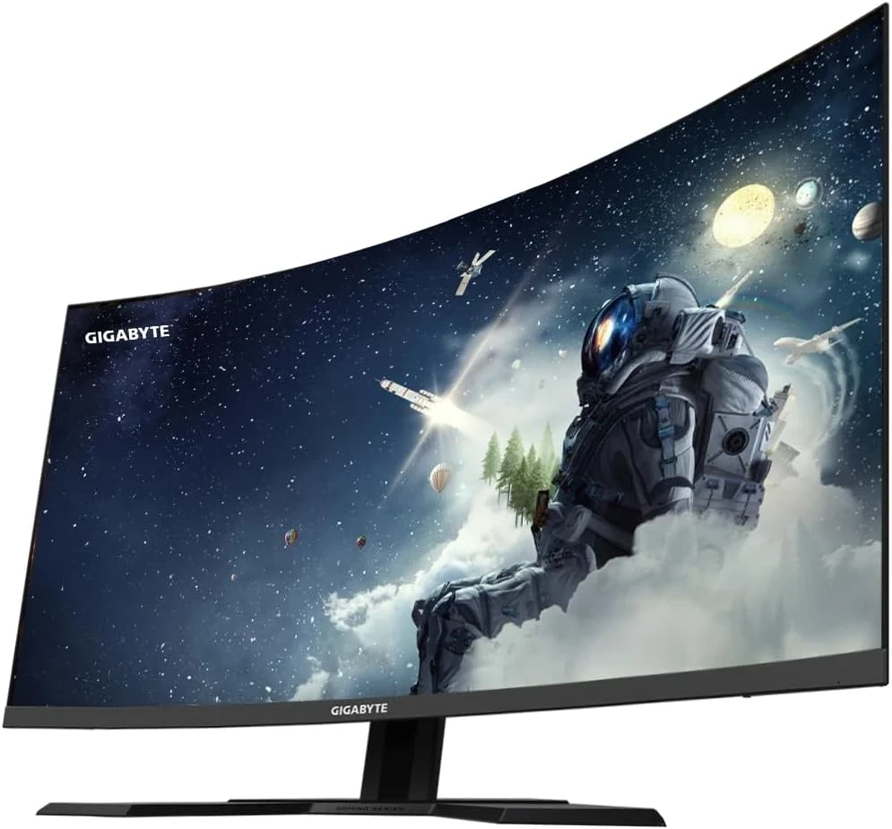  GIGABYTE G32QC A Moniteur de jeu incurvé 31,5" QHD - 2560 x 1440, 1500R, 165Hz, 1ms, 350 cd/m², FreeSync Premium Pro, Display HDR400, HDMI 2.0, DisplayPort 1.2