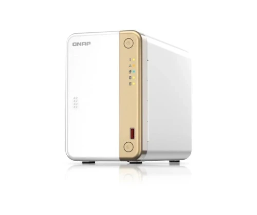 QNAP TS-262 NAS Tower Intel® Celeron® N4505 4 Go QNAP QTS Or, Blanc