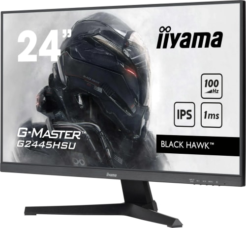 iiyama G-Master Black Hawk G2441HSU-B1 Écran 23.8" IPS 1920x1080@144Hz 1ms 350cd 1500:1 Haut-parleurs HDMI/DP/USB HUB (2x2.0) Black Tuner PC Gamer