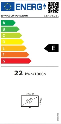 iiyama G-Master Black Hawk G2441HSU-B1 Écran 23.8" IPS 1920x1080@144Hz 1ms 350cd 1500:1 Haut-parleurs HDMI/DP/USB HUB (2x2.0) Black Tuner PC Gamer
