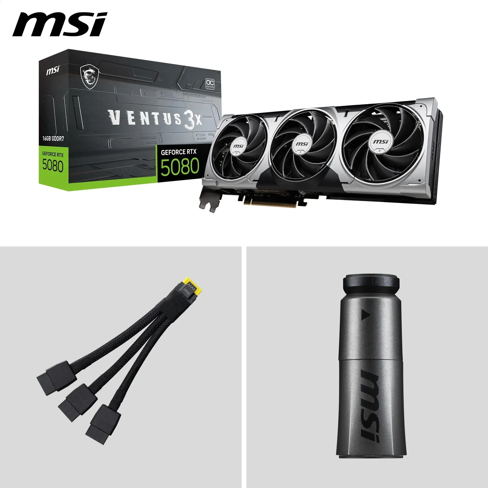 MSI NVIDIA GeForce RTX 5080 16G Ventus 3X OC Carte Graphique - 16 Go GDDR7