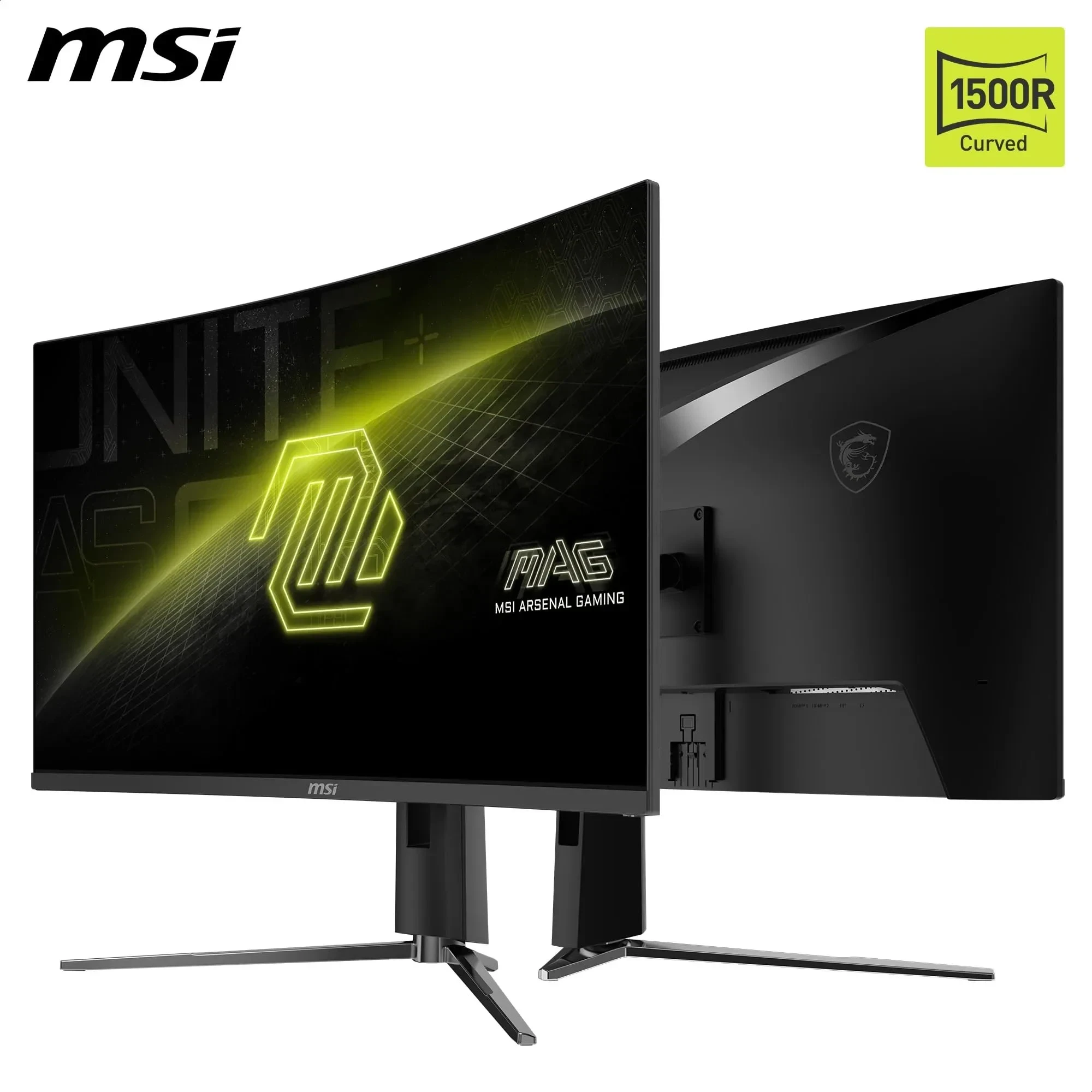 MSI MAG 32CQ6PF Écran Gaming incurvé FHD de 32" - Dalle Rapid VA 2560 x 1440 1500R, 180 Hz / 0,5ms -GtG, DisplayHDR 400, Adaptive Sync, DP 1.4, HDMI 2.0 CEC