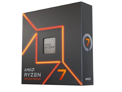 AMD Ryzen 7 7700X Processeur (Radeon Graphique Intégré, 8 Coeurs/16 Threads, 105W DTP, Socket AM5, Cache 40MB, jusqu'à 5.4 GHz Fréquence Boost, Pas de Ventilateur)