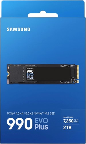 Samsung SSD Interne 990 EVO Plus  2 To, NVMe 2.0 PCIe 4.0 x 4 / 5.0x2,