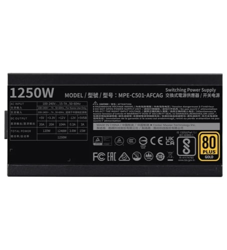 COOLER MASTER MWE GOLD V2 FM 1250W ATX 3.0