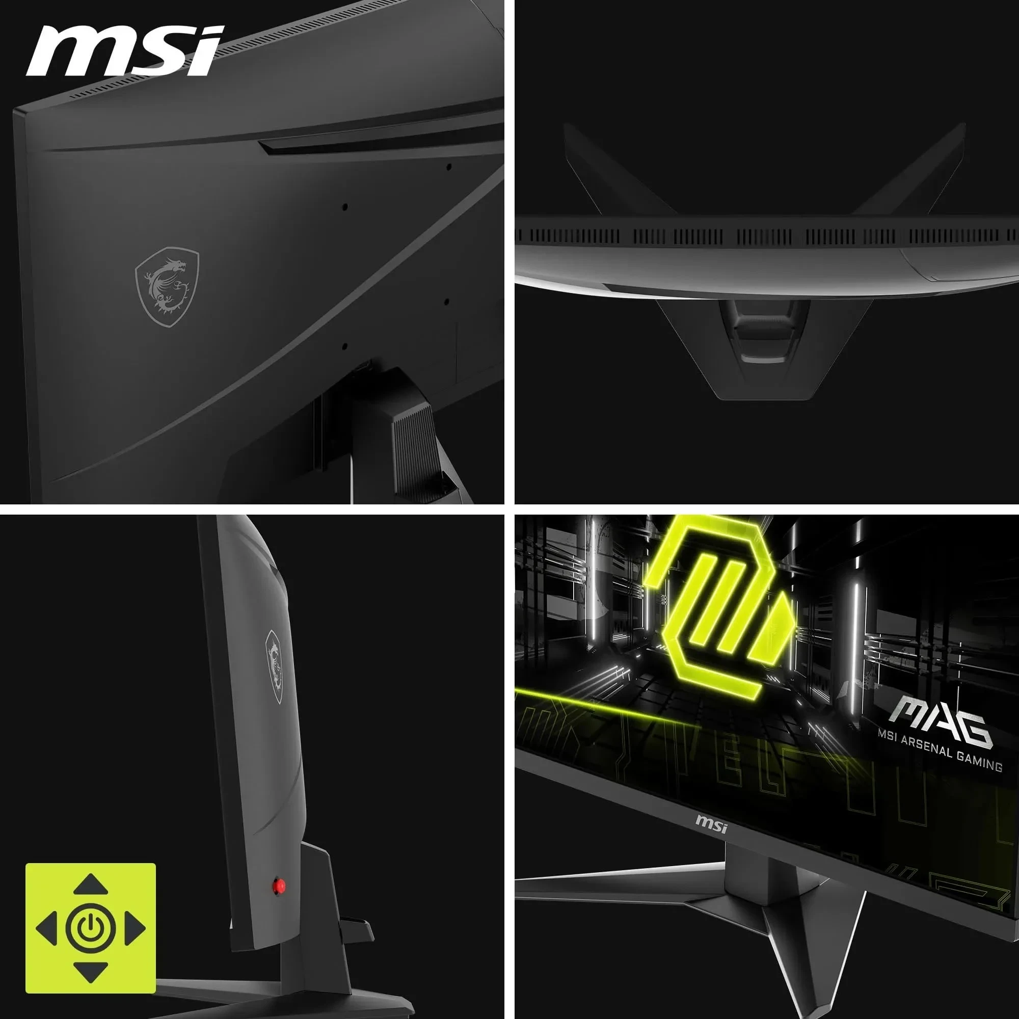 MSI MAG 244F, Moniteur Gaming 24", FHD 1920 x 1080, IPS, sans Cadre, 200 Hz, 0,5 ms,