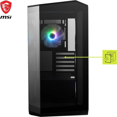 MSI MAG PANO M100R PZ Boîtier PC Micro-ATX Noir