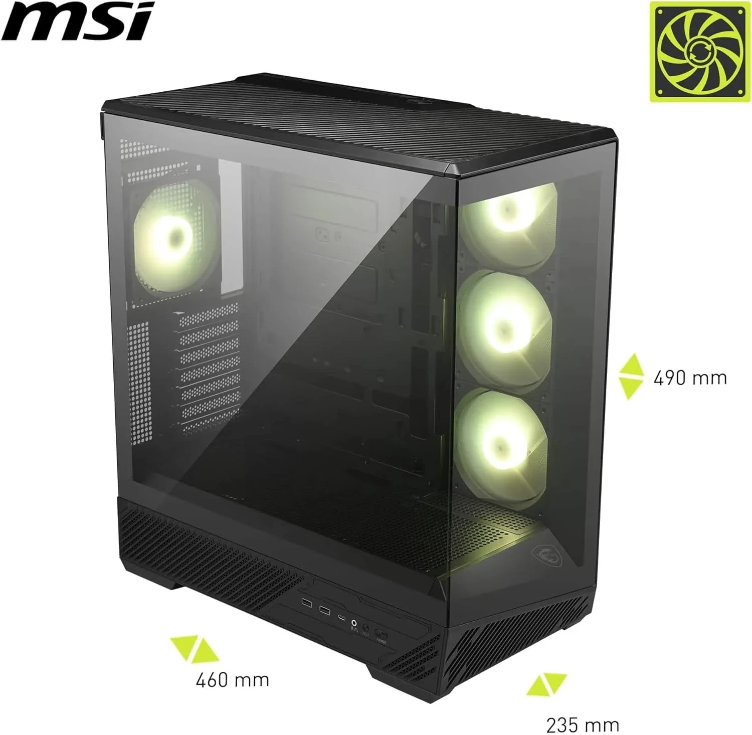 MSI MAG PANO 130R PZ NOIR Boîtier PC Moyen Tour