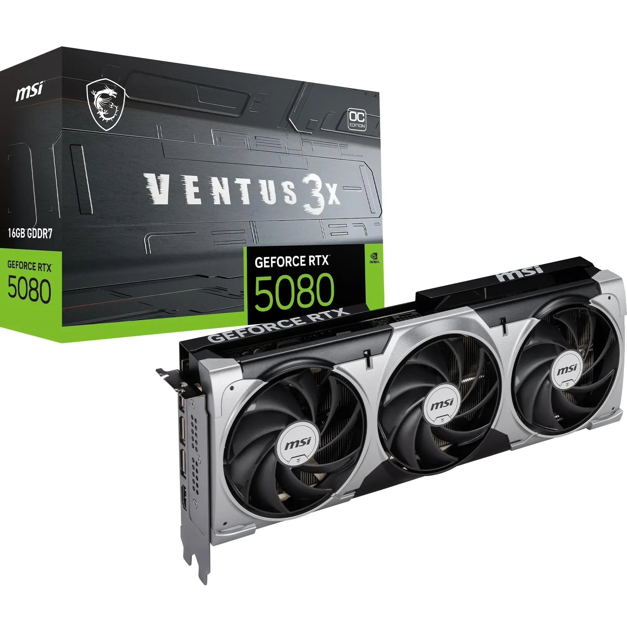 MSI NVIDIA GeForce RTX 5080 16G Ventus 3X OC Carte Graphique - 16 Go GDDR7
