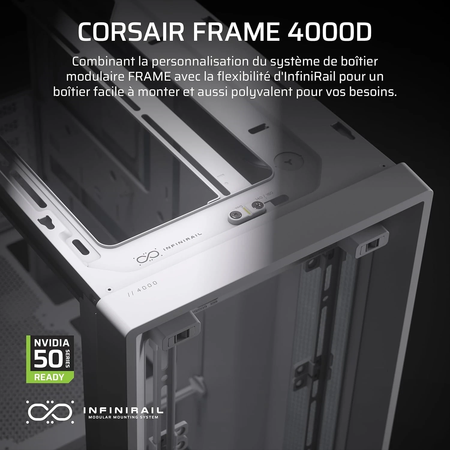 Corsair 4000D Airflow Blanc Boîtier ATX Moyen Tour en Verre Trempé
