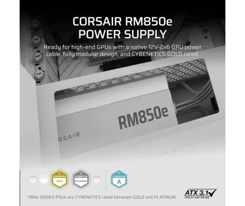 CORSAIR RM850E BLANC 80+GOLD Alimentation