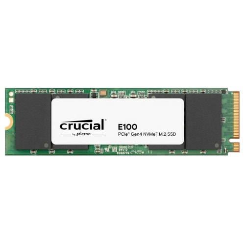 Crucial E100 2To PCIe Gen4 NVMe M.2 SSD Interne, Jusqu’à 5000 Mo/s, Compatible avec Ordinateur Portable et de Bureau - CT2000E100SSD8