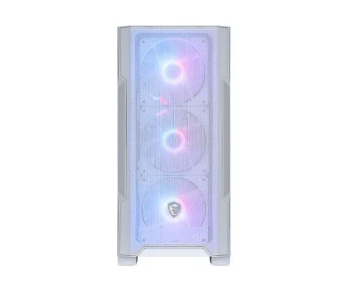 MSI MAG FORGE M100R Midi Tower Transparent, Blanc