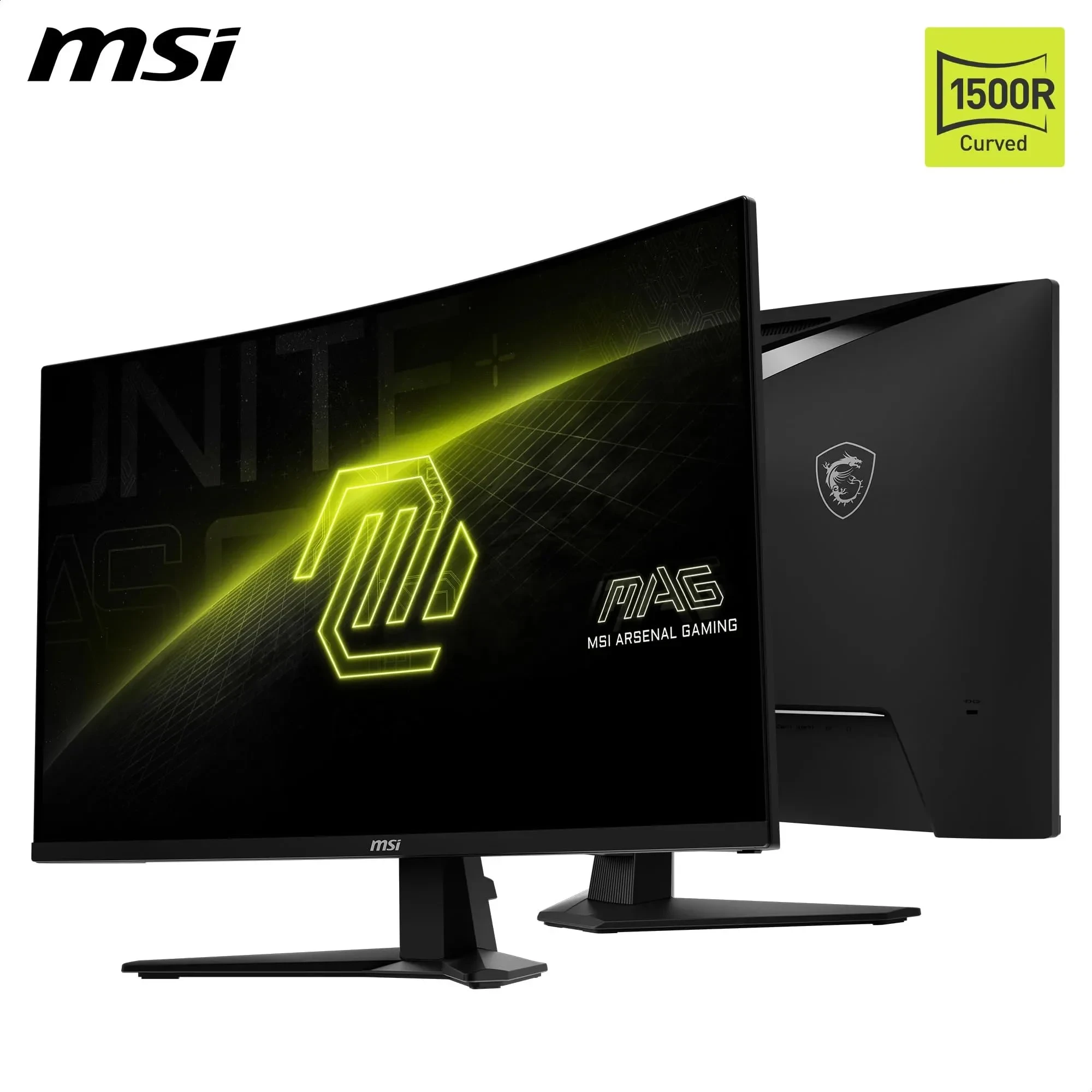 MSI MAG 32CQ6F Écran Gaming incurvé FHD de 32" - Dalle Rapid VA 2560 x 1440 1500R, 180 Hz / 0,5ms, DisplayHDR 400, AMD FreeSync, AI Vision, Compatible VESA, inclinable - HDMI 2.0b, DP 1.4a