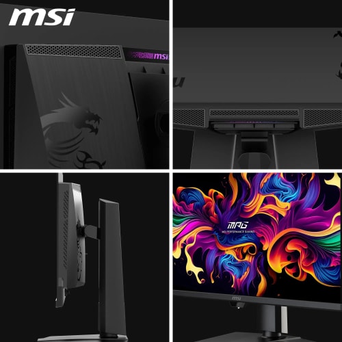 MSI MPG 271QR QD-OLED X50 écran Gaming 27 Pouces WQHD - Dalle Quantum Dot OLED 2560 x 1440, 500Hz / 0,03ms, DisplayHDR True Black 500, capteur AI Care, HDMI™ 2.1, DP 2.1a, USB C (98 W PD), Noir