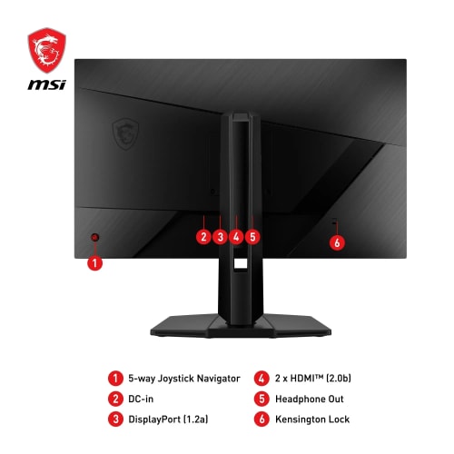 MSI G272QPF E2 Écran PC Gaming 27" WQHD - Dalle Rapid IPS, 2560x1440, 180Hz / 1ms, 125% sRGB, Adaptive-Sync - DisplayPort 1.2a, HDMI 2.0b CEC