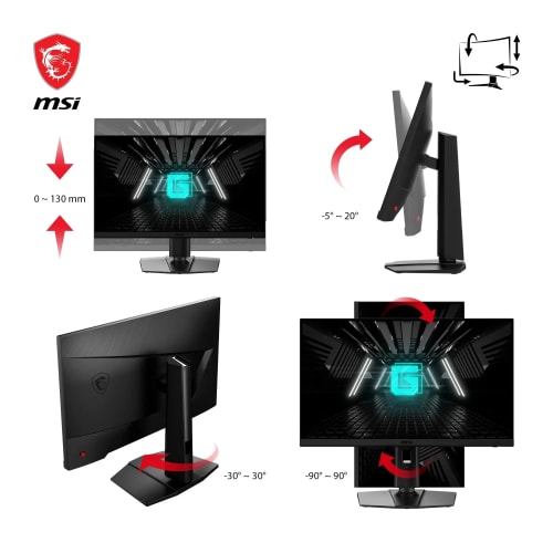 MSI G272QPF E2 Écran PC Gaming 27" WQHD - Dalle Rapid IPS, 2560x1440, 180Hz / 1ms, 125% sRGB, Adaptive-Sync - DisplayPort 1.2a, HDMI 2.0b CEC