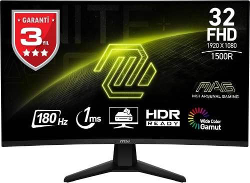 MSI MAG 32C6 Écran Gaming incuvé 32'' Full HD - Dalle VA 1500R 1920 x 1080, 180 Hz(OC) / 1ms