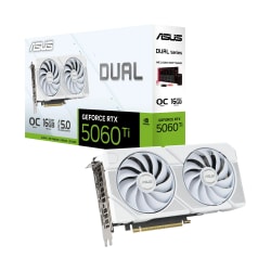 ASUS Dual GeForce RTX 5060 Ti 16GB GDDR7 Blanche OC Edition
