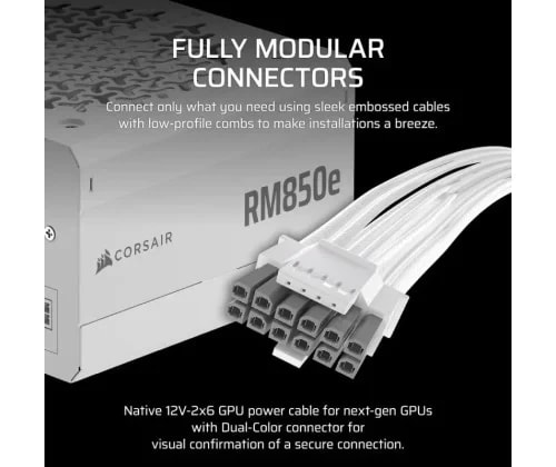 CORSAIR RM850E BLANC 80+GOLD Alimentation