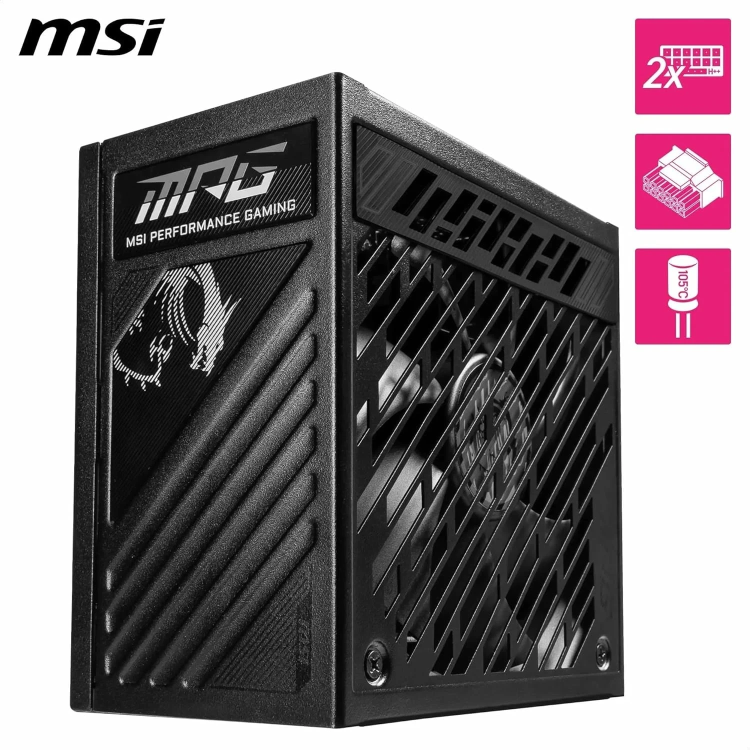 Alimentation MSI 850W MPG A850GS Certifié 80 Plus Gold, ATX 3.1,