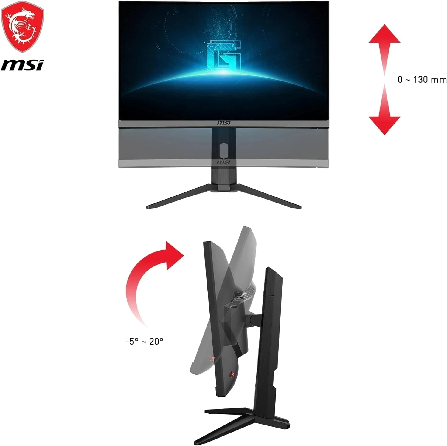 MSI OPTIX G24C6P E2 - ÉCRAN LED - INCURVÉ - FULL HD (1080P) 180 Hz - 23.6"