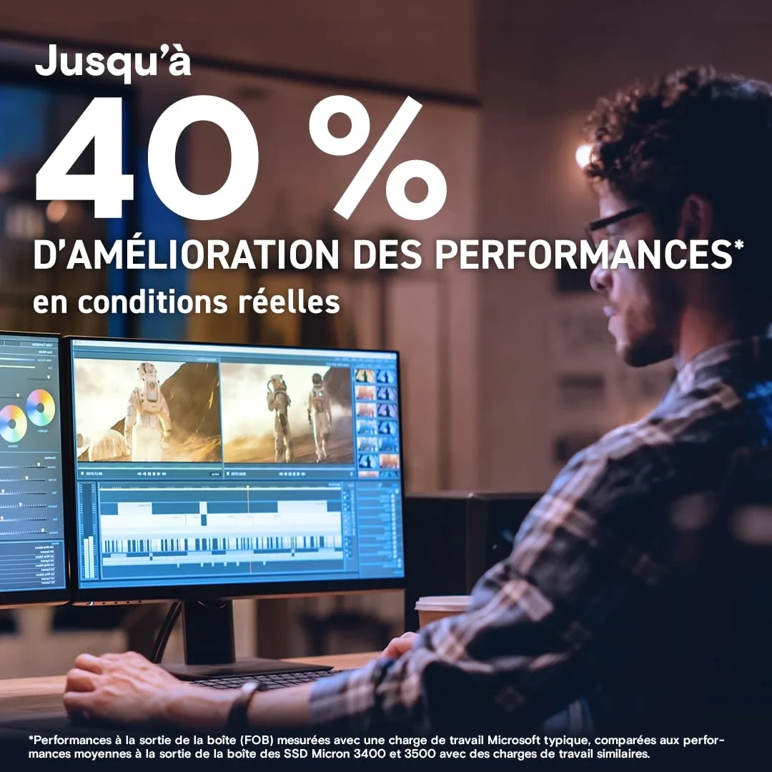 Crucial T705 SSD 1To PCIe Gen5 NVMe M.2 SSD Interne Gaming (Nouveau 2024), Jusqu’à 13.600Mo/s, Microsoft DirectStorage, Rétrocompatibilité PCIe 3.0 et 4.0, Disque Dur SSD - CT1000T705SSD3