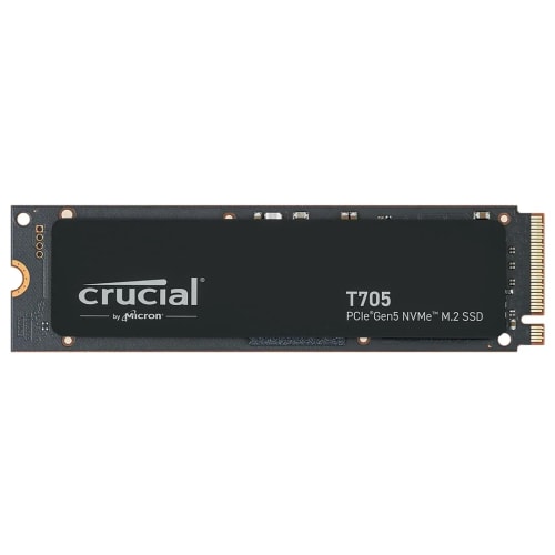 Crucial T705 SSD 1To PCIe Gen5 NVMe M.2 SSD Interne Gaming (Nouveau 2024), Jusqu’à 13.600Mo/s, Microsoft DirectStorage, Rétrocompatibilité PCIe 3.0 et 4.0, Disque Dur SSD - CT1000T705SSD3