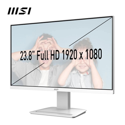 MSI Pro MP2412W Écran Bureautique 23.8" Full HD 1920x1080, 100Hz, Haut-Parleurs Intégrés, Inclinaison Réglable - HDMI 1.4b, DP 1.2a