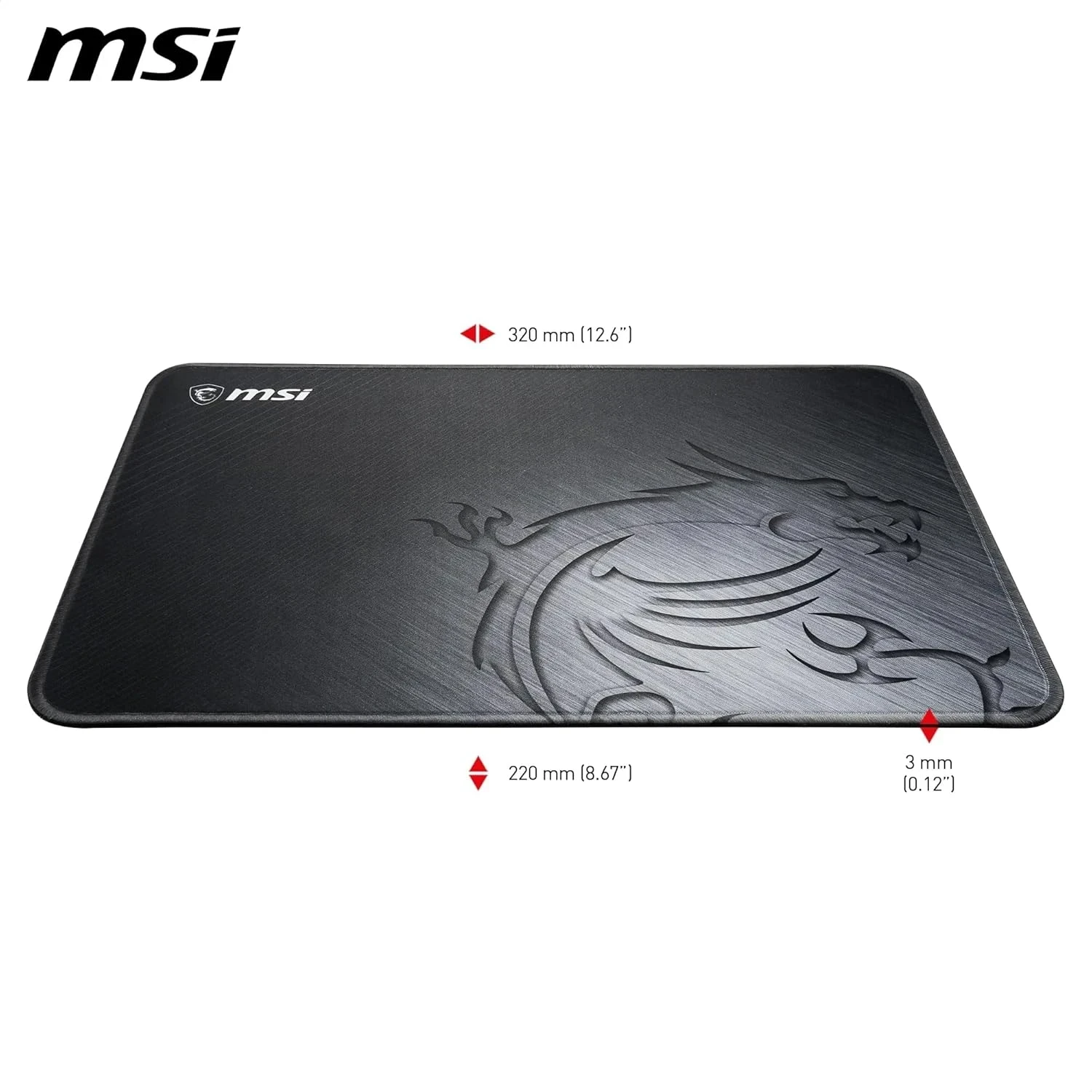 MSI Agility GD21 Tapis de souris de jeu Noir  - 320 x 220 x 3mm