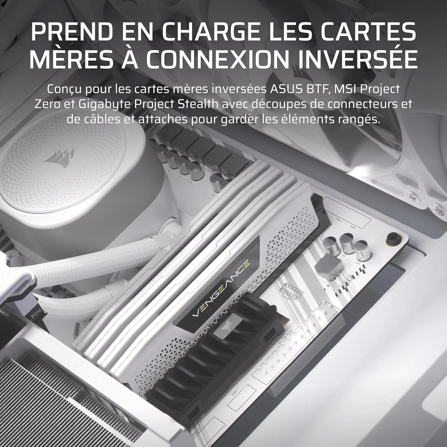 Corsair 4000D Airflow Blanc Boîtier ATX Moyen Tour en Verre Trempé