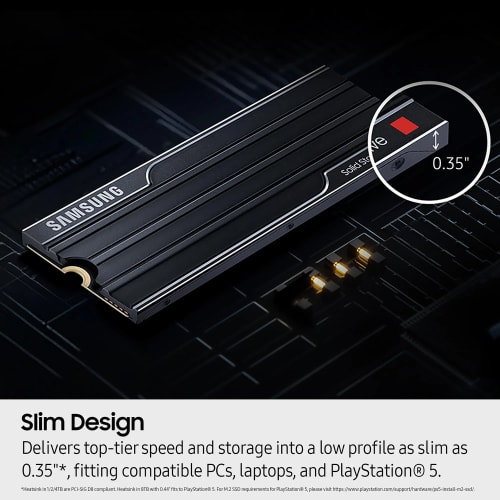 Samsung 9100 Pro avec dissipateur Thermique PCIe 5.0 2To NVMe SSD