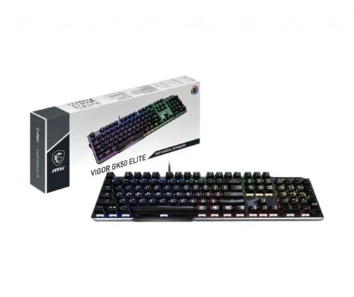 MSI VIGOR GK50 ELITE BOX clavier Gaming USB Français Noir, Métallique