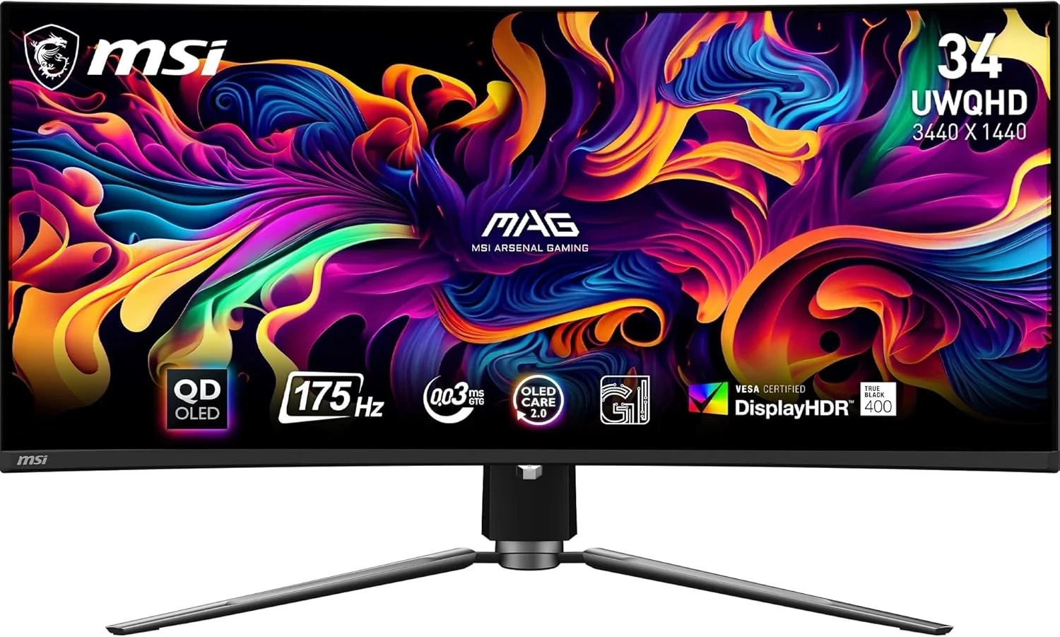 MSI MAG 341CQP QD-OLED  Ecran OLED 34" 