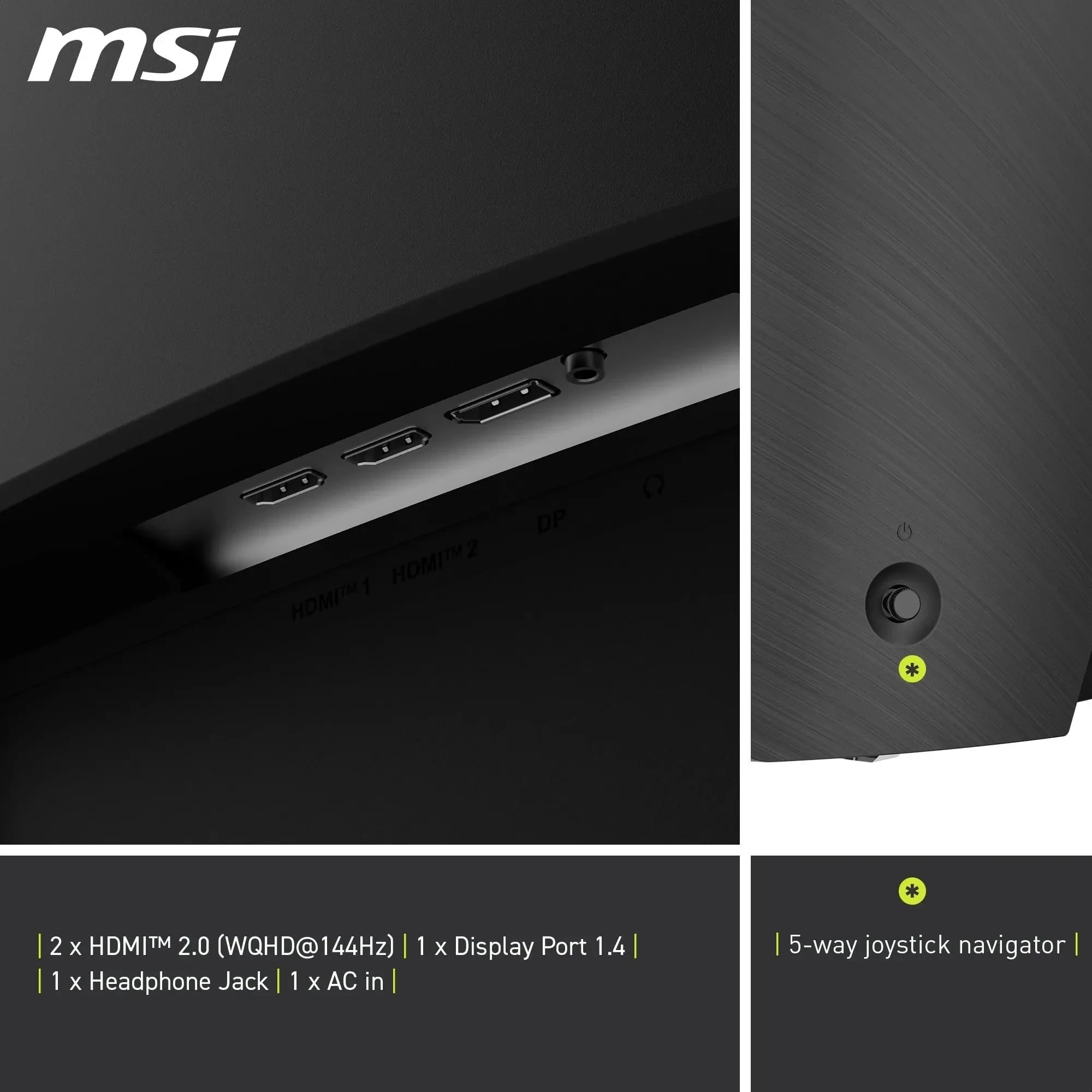 MSI MAG 32CQ6PF Écran Gaming incurvé FHD de 32" - Dalle Rapid VA 2560 x 1440 1500R, 180 Hz / 0,5ms -GtG, DisplayHDR 400, Adaptive Sync, DP 1.4, HDMI 2.0 CEC