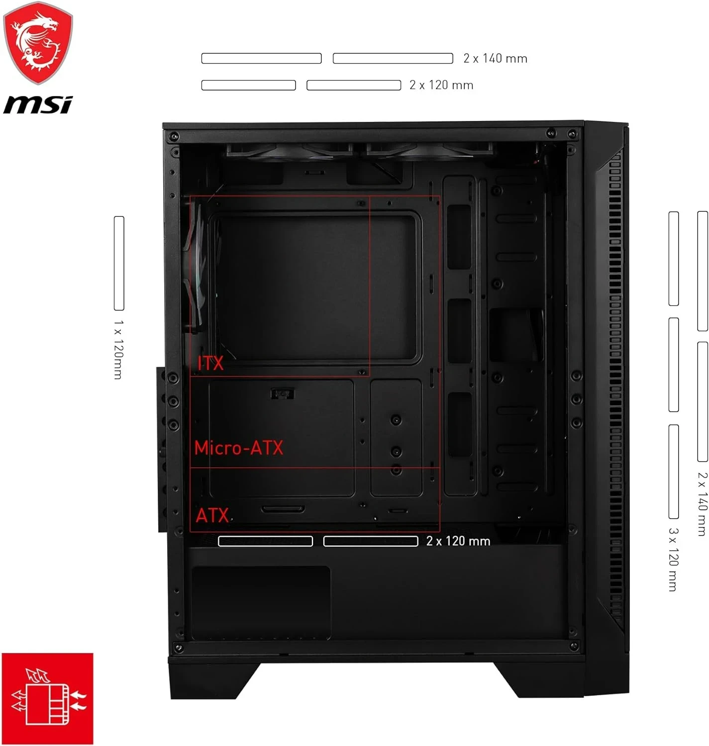 MSI MAG Forge 120A Airflow Noir