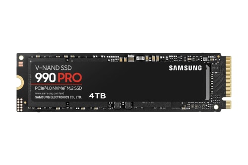 Samsung SSD 990 Pro NVMe M.2 Pcle 4.0, SSD Interne, Capacité 4 To, Vitesse de lecture jusqu'à 7 450 Mo/s