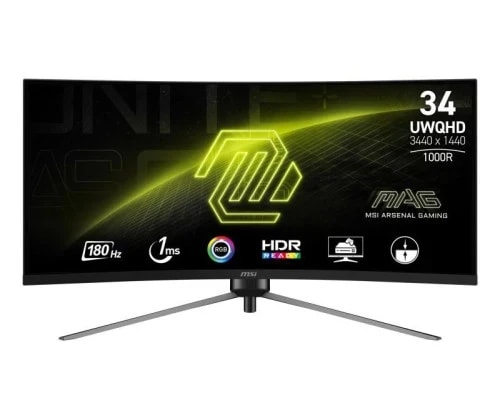 MSI MAG 345CQR écran plat de PC 86,4 cm (34") 3440 x 1440 pixels UltraWide Dual Quad HD Noir