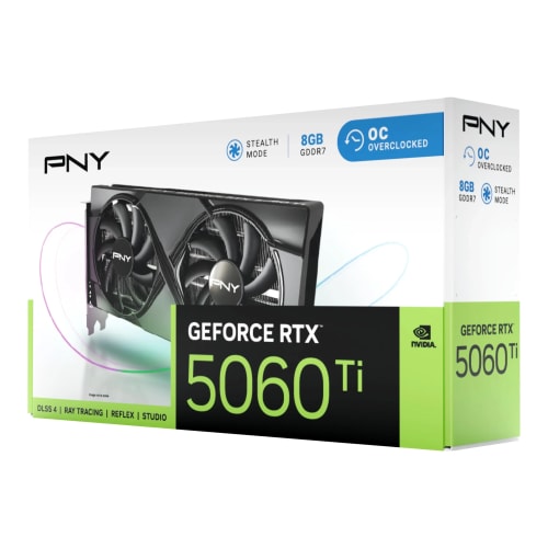 PNY - Carte graphique - GeForce RTX™ 5060 Ti - 8GB - Overclocked Dual Fan DLSS 4