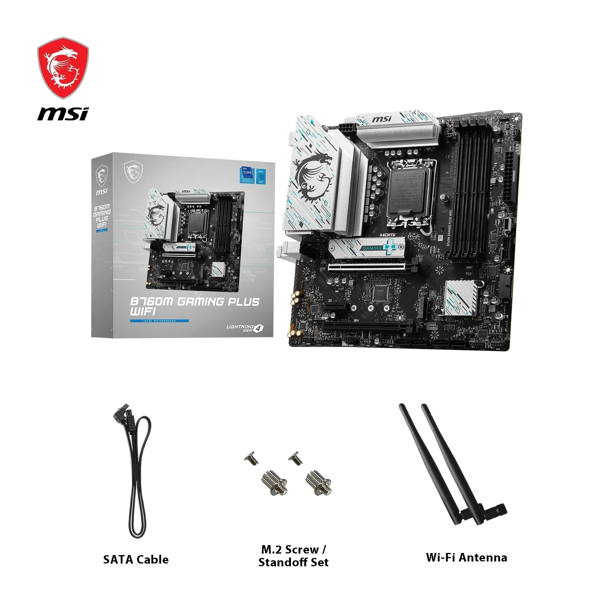 MSI B760M Gaming Plus WiFi Carte Mère, mATX 