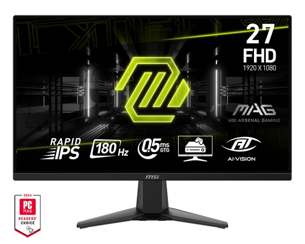 MSI MAG 275F- 27", IPS, 1920 x 1080 (FHD), 1 ms, 180 Hz, FreeSync, HDMI/DisplayPort 
