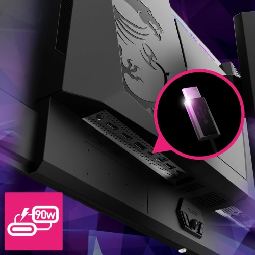 MSI MPG 271QRX QD-OLED, Moniteur de Jeu 27" QHD (2560 x 1440), Temps de Réponse 0,03 ms, 360 Hz, True Black HDR 400, HDMI, DP, USB-C, Inclinaison, Hauteur Réglable