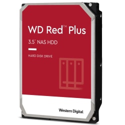 WD Red Plus Disque Dur Interne NAS 3,5" 4 to – Classe 5400 TR/Min, SATA 6 Go/s, CMR, 128 Mo de Cache